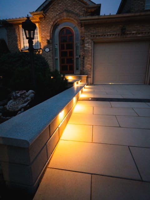 Gallery photos for Elegant Driveway Upgrade with Ambient Lighting: Image #1